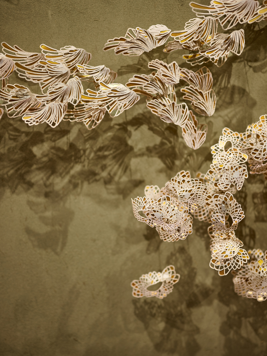 Paper artwork inside Sushi Ryujiro